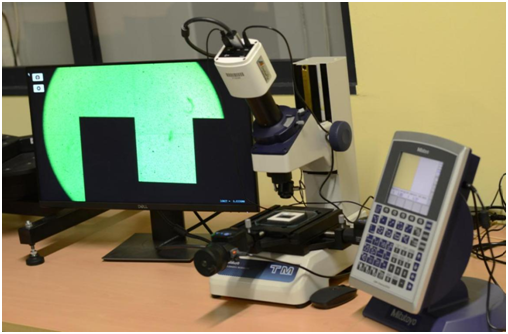 Mikroskop warsztatowy Mitutoyo z procesorem QM Data oraz kamerą Delta Pix