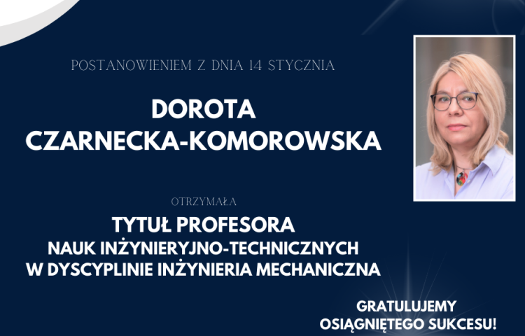 Prof. dr hab. inż. Dorota Czarnecka-Komorowska